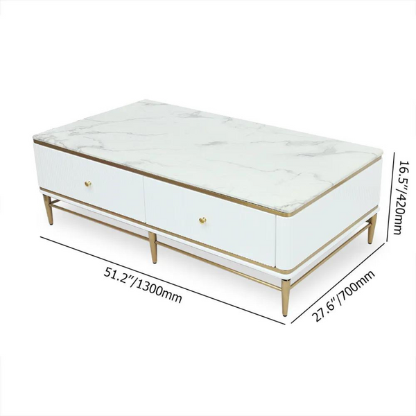 Top view of Mina coffee table in Australia, sleek modern design with smooth surface finish