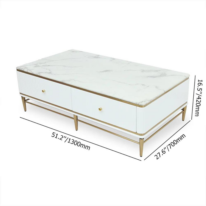 Top view of Mina coffee table in Australia, sleek modern design with smooth surface finish