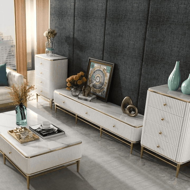 Mina TV cabinet in Australia living room, stylish modern design with functional storage