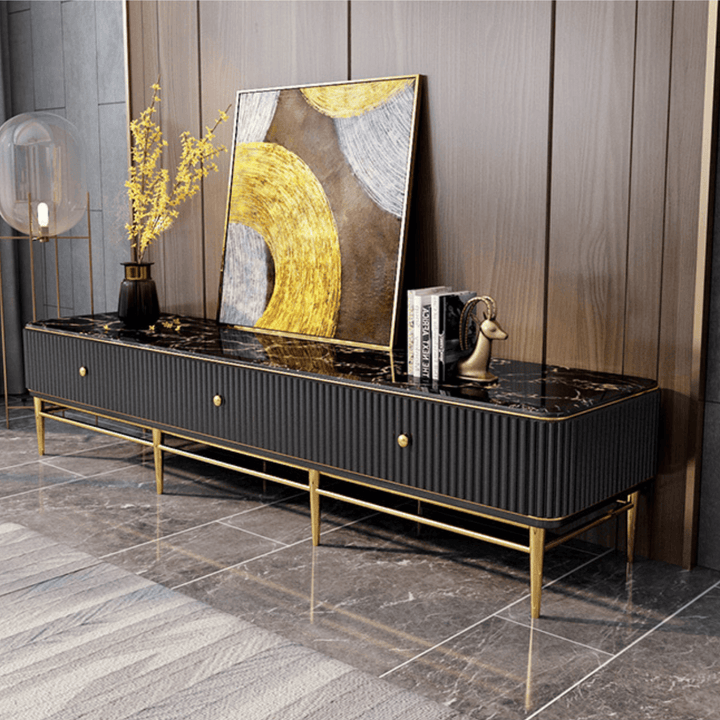 Mina TV cabinet in Australia, modern minimalist design with ample storage and sleek finish