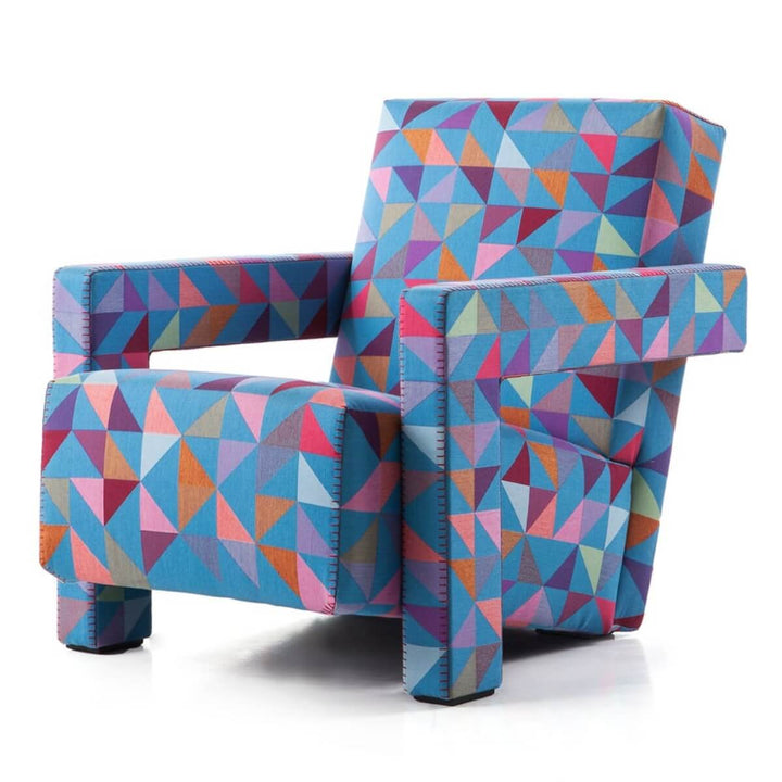 Side view of multi-color 1-seater chair in Australia showcasing bright design and cozy comfort