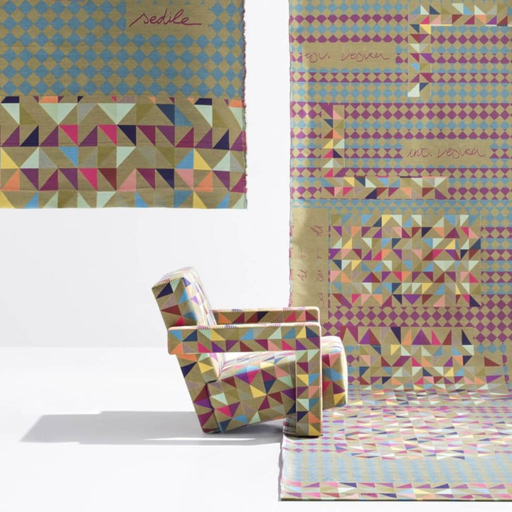 Side view of multi-color 1-seater chair in Australian living room showcasing vibrant design