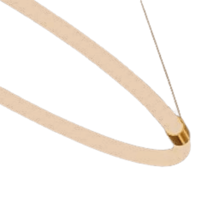 Multi-ring LED chandelier light in Australia – close-up of illuminated rings with modern elegance