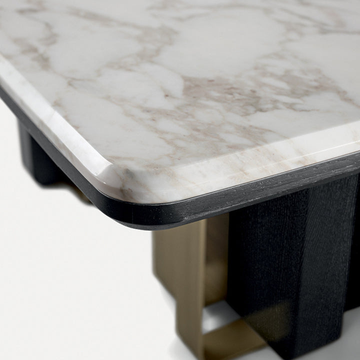 Corner view of steel dining table in Australia, highlighting sleek edges and modern design