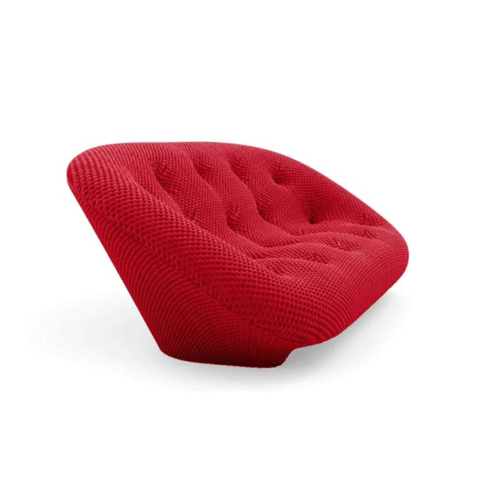 Side view of red Ploum Medium Settee High Back in Australia highlighting bold and modern design