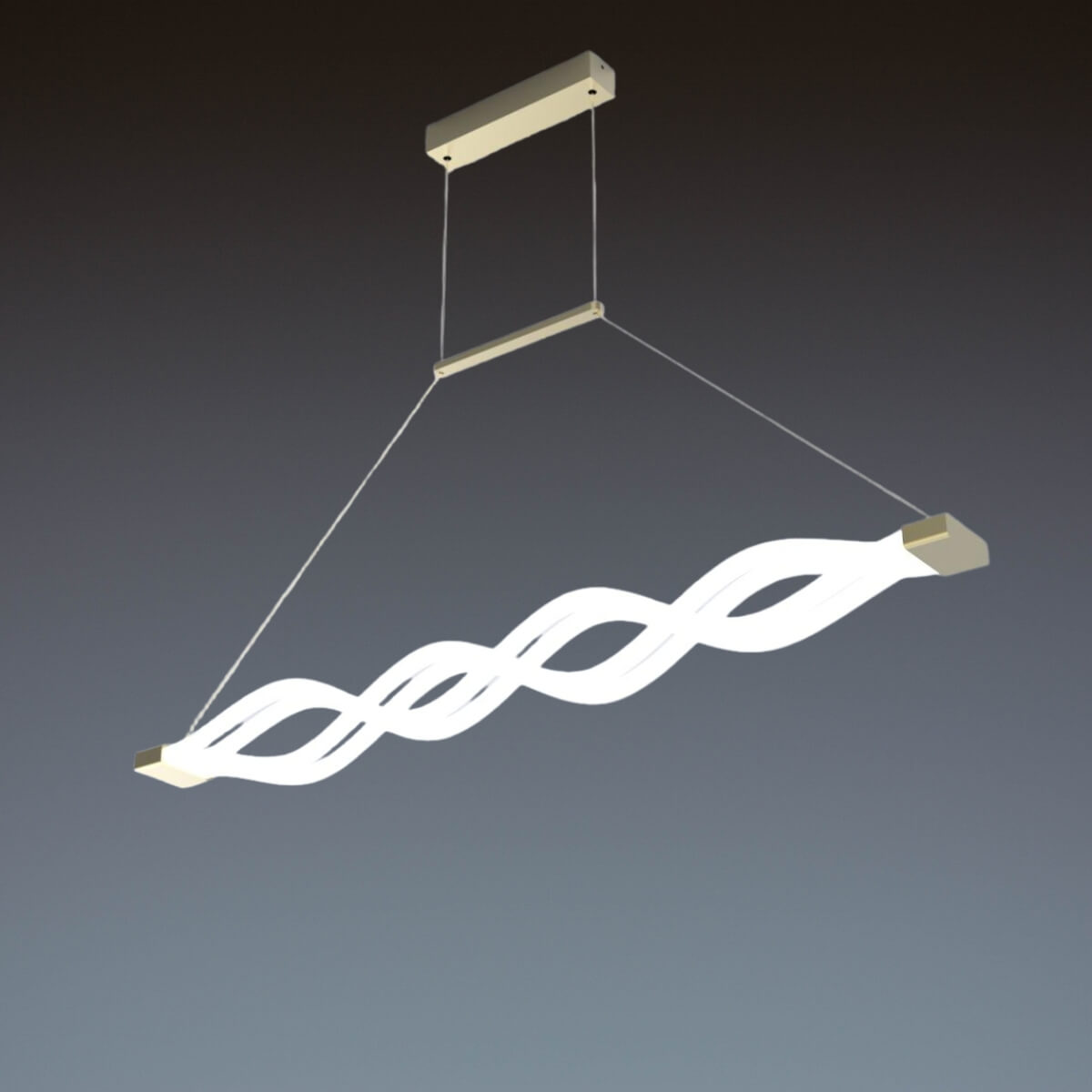 Ribbon-Light-LED-Gold-chandelier-elegant-interior-australia