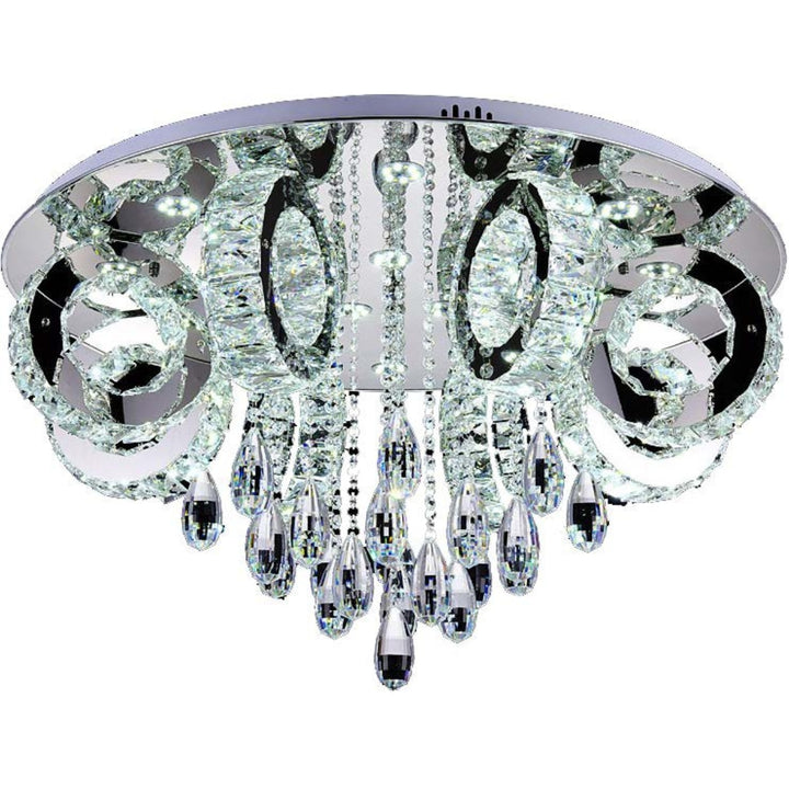 Rihanna Light LED gold chandelier featuring luxurious crystal design, ideal for elegant interiors