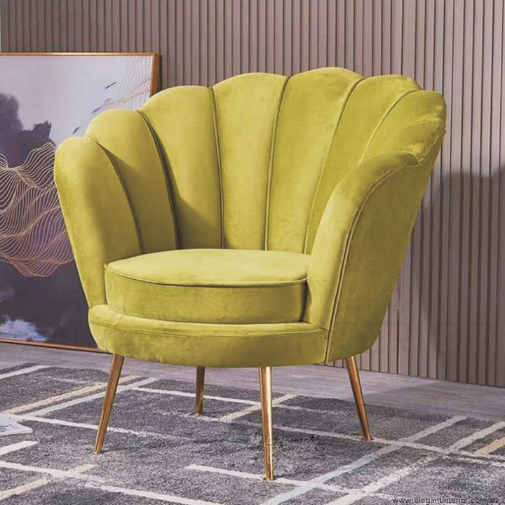 Rio Velvet Modern 1-Seater Sofa – Front View of Stylish and Comfortable Single Seating