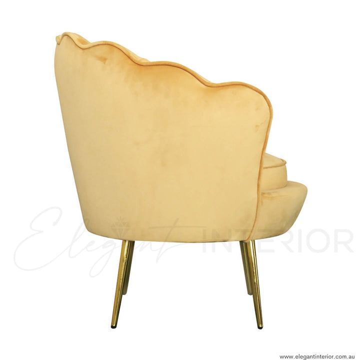 Rio Velvet Modern 1-Seater Sofa – Side View of Stylish and Comfortable Single Seating