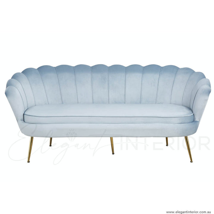 Rio 3-Seater Velvet Sofa – Front View of Elegant and Comfortable Interior Furniture in Australia