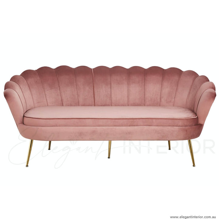 Rio 3-Seater Velvet Sofa – Front View of Elegant and Comfortable Interior Furniture in Australia