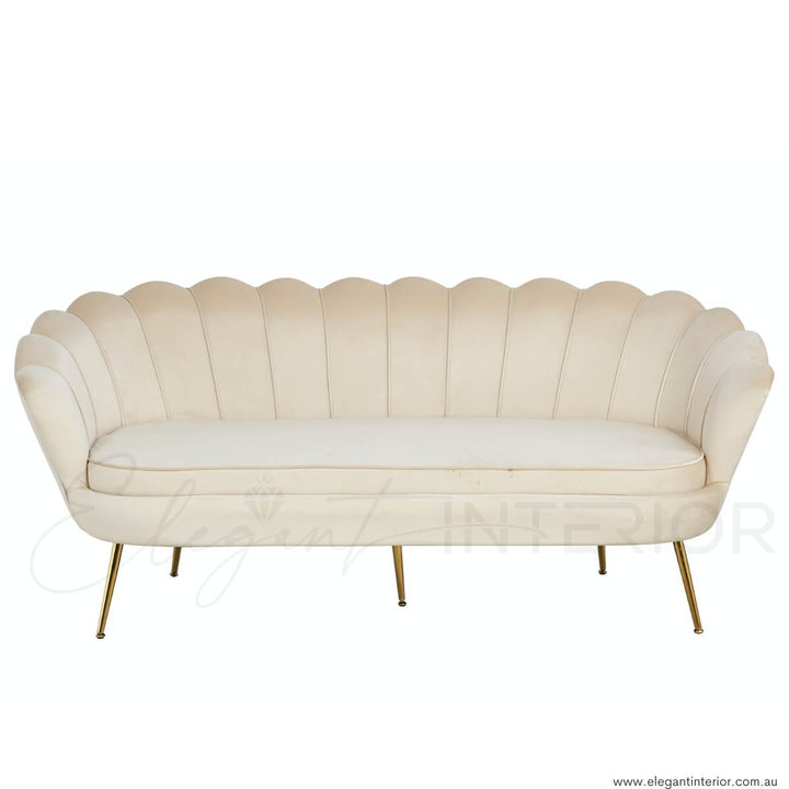 Rio 3-Seater Velvet Sofa – Front View of Elegant and Comfortable Interior Furniture in Australia