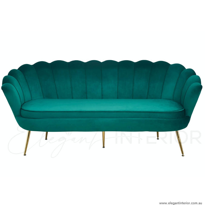 Rio 3-Seater Velvet Sofa – Front View of Elegant and Comfortable Interior Furniture in Australia