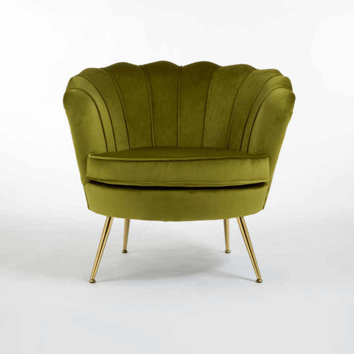 Rio Velvet Modern 1-Seater Sofa – Front View of Stylish and Comfortable Single Seating