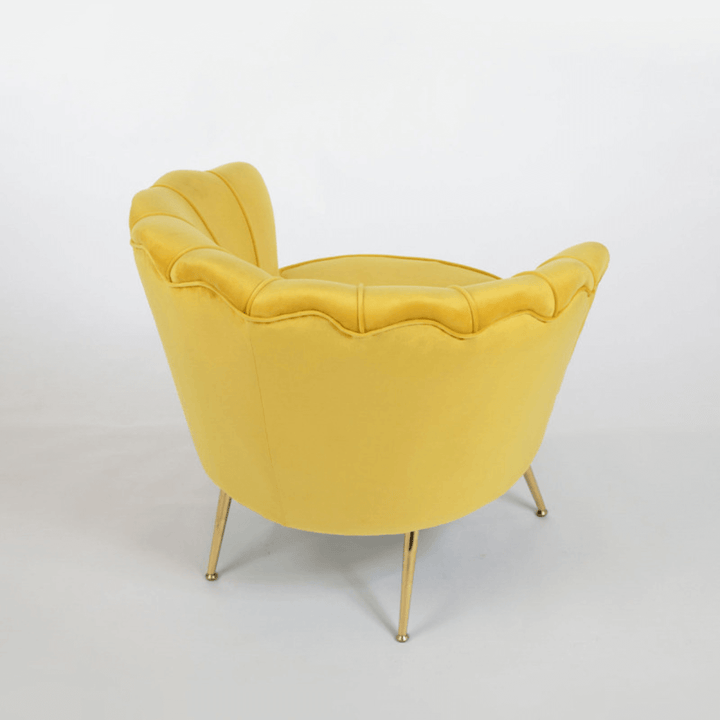 Rio Velvet Modern 1-Seater Sofa – Back View of Stylish and Comfortable Single Seating