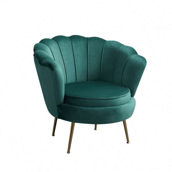 Rio Velvet Modern 1-Seater Sofa – Front View of Stylish and Comfortable Single Seating