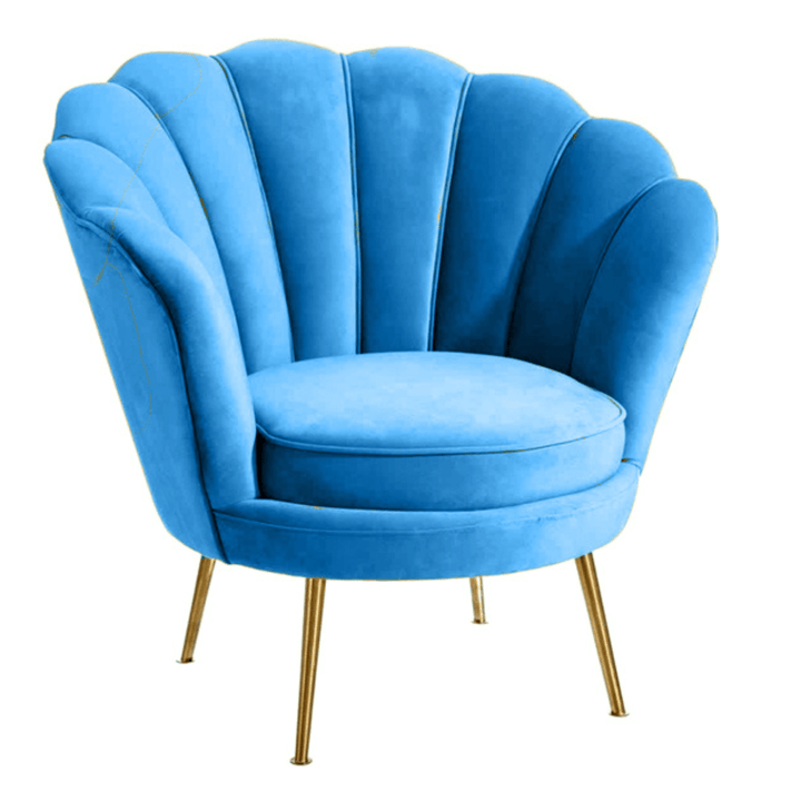 Rio Velvet Modern 1-Seater Sofa – Front View of Elegant and Comfortable Single Seating