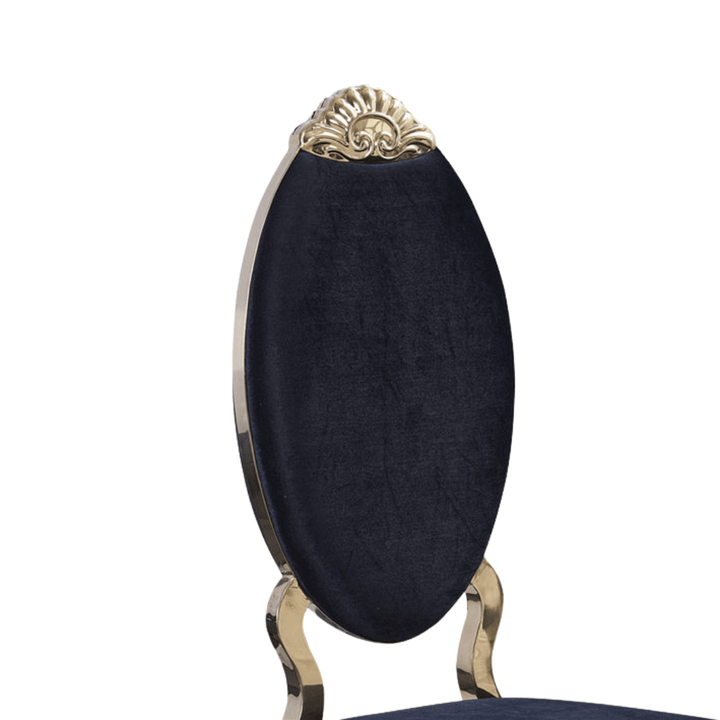 Royalty Velvet Dining Chair in Australia – Close-Up Detail View of Backrest Design