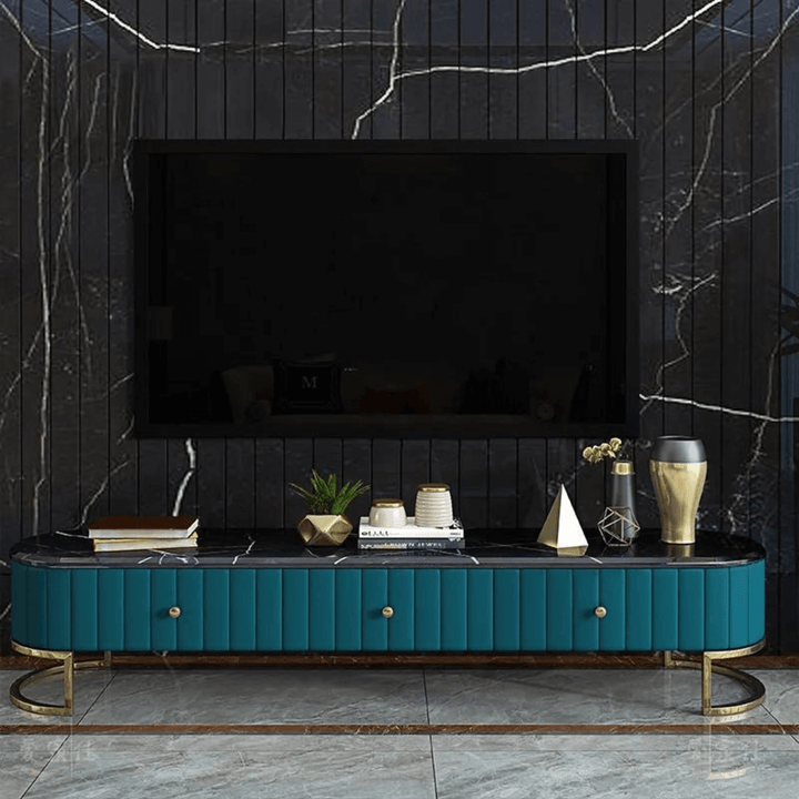 Sara Oval TV Cabinet in Australia – Front View of Modern and Elegant Entertainment Unit