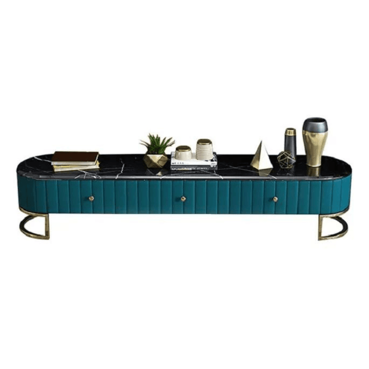 Sara Oval TV Cabinet in Australia – Front View of Modern and Elegant Entertainment Unit