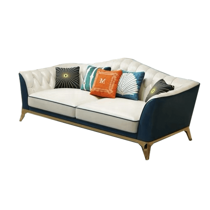 Sara Leather 3-Seater Sofa in Australia – Side View of Modern and Comfortable Seating