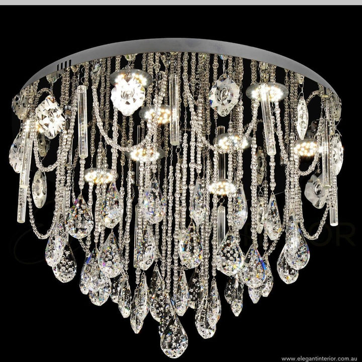 Front view of Serina chandelier ceiling light in a stylish interior