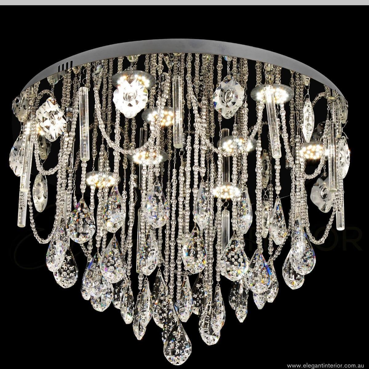 Front view of Serina chandelier ceiling light in a stylish interior