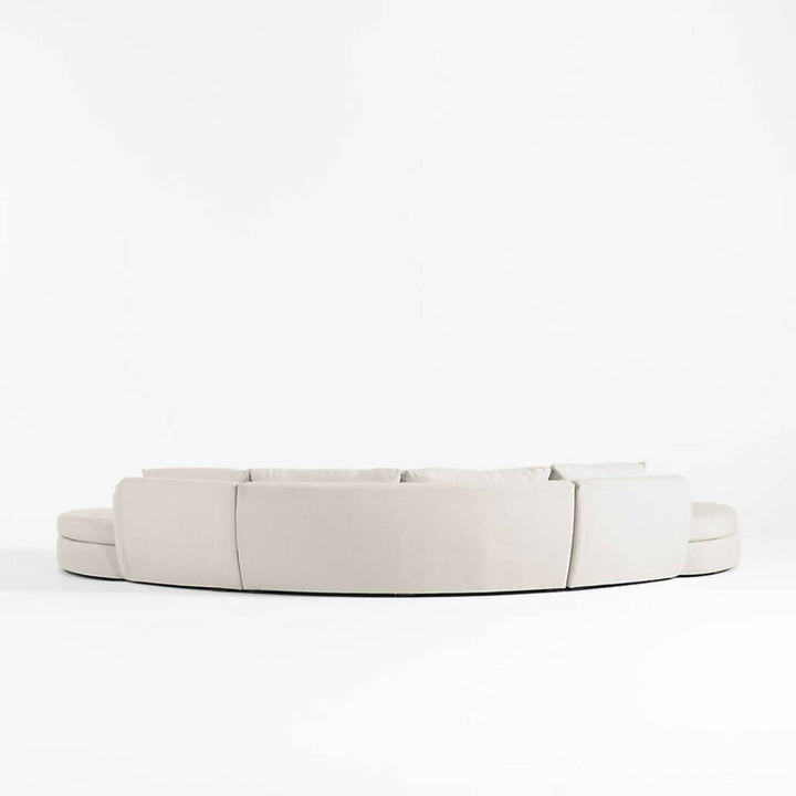 Back view of sinuous curved sofa in Australia – modern designer sofa showcasing smooth, flowing contours
