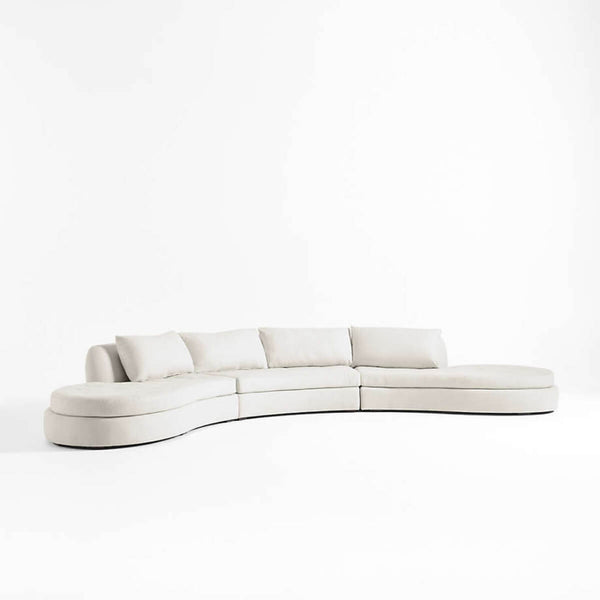Sinuous curved sofa in Australia – modern designer seating with smooth flowing lines, 6-seater