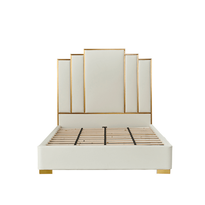 Sohana Faux Leather King Bed in Australia – Front View of Modern and Elegant Bedroom Furniture
