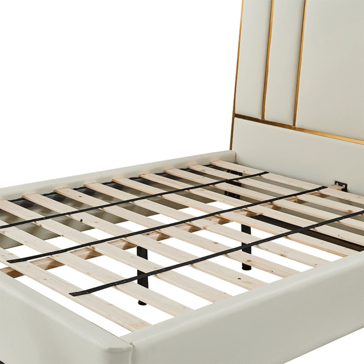 Sohana Faux Leather King Bed in Australia – Detailed View of Upholstery and Frame Design