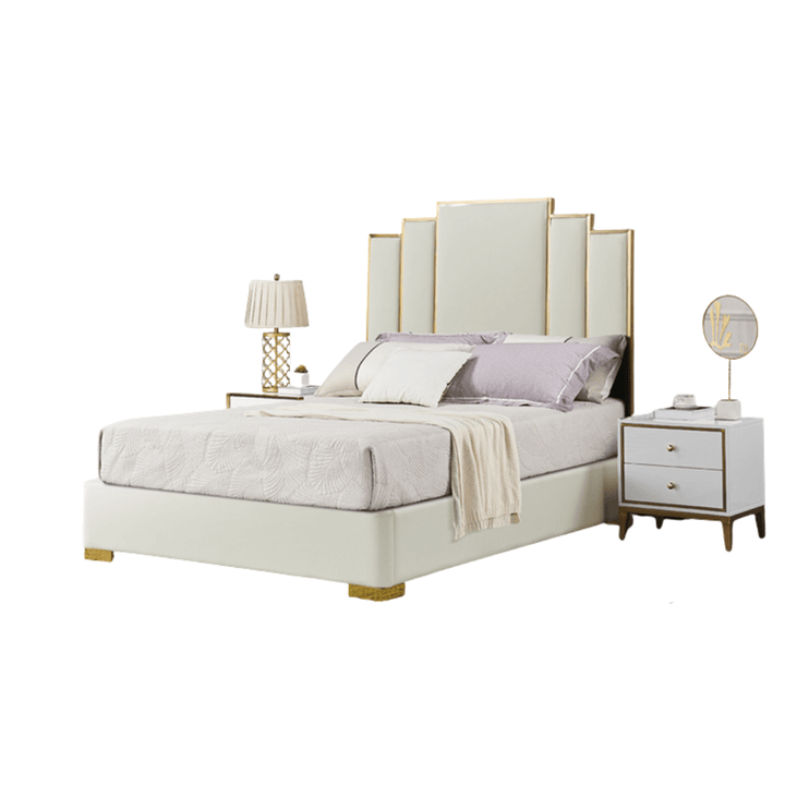 Sohana Faux Leather King Bed in Australia – Side View of Modern and Elegant Bedroom Furniture