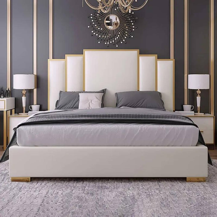 Sohana Faux Leather King Bed in Australia – Front View of Modern and Elegant Bedroom