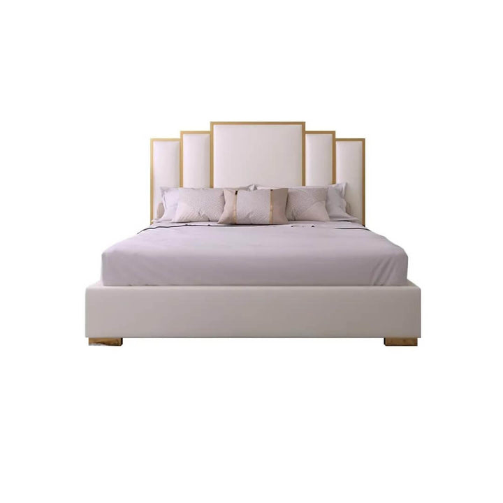 Sohana Faux Leather King Bed in Australia – Front View of Modern and Elegant Bedroom Furniture
