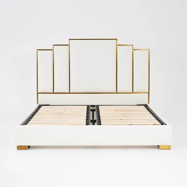 Sohana Faux Leather King Bed in Australia – Front View of Stylish and Modern Bedroom Furniture