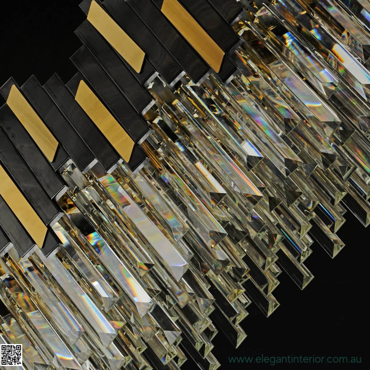 Sophia-Black &amp; Gold Chandelier 4