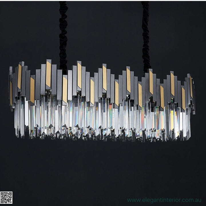 Sophia black and gold chandelier – elegant lighting fixture featuring luxurious metallic finish and sparkling crystals
