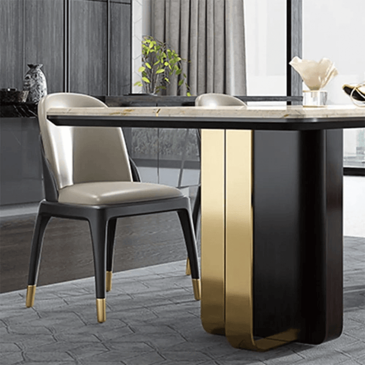 Steel dining table in Australia, featuring modern design with durable metal frame and sleek top