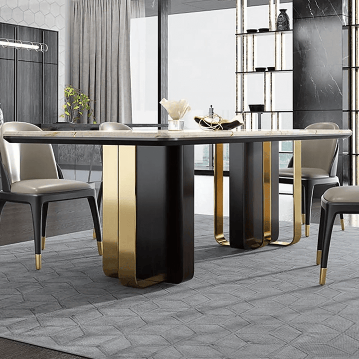 Steel dining table in Australia, sleek modern design with durable and stylish finish