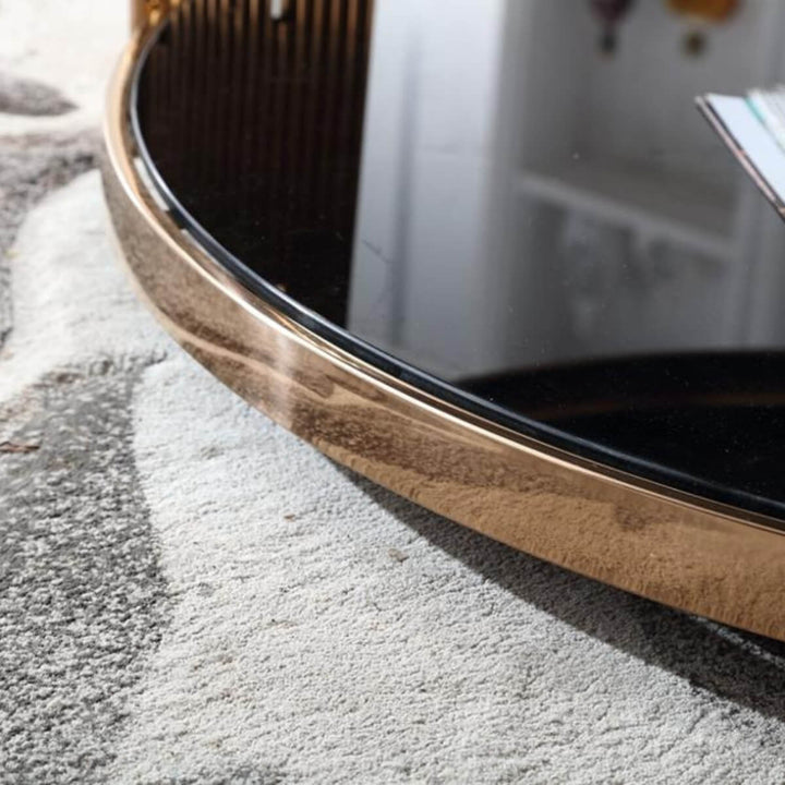 Sylvia Gold Coffee Table – Stand Detail View of Elegant Interior Furniture in Australia