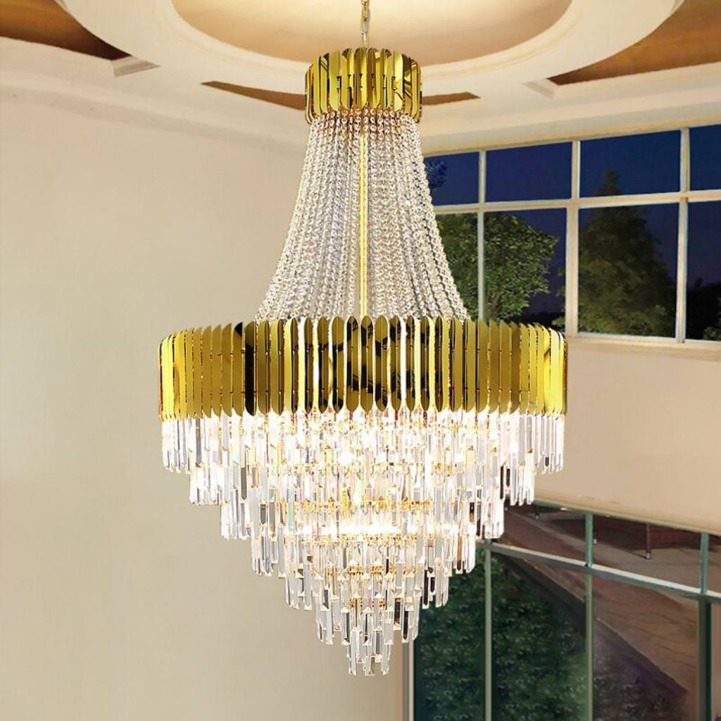 Front view of Tara chandelier in elegant Australian interior – sophisticated design with luxurious lighting