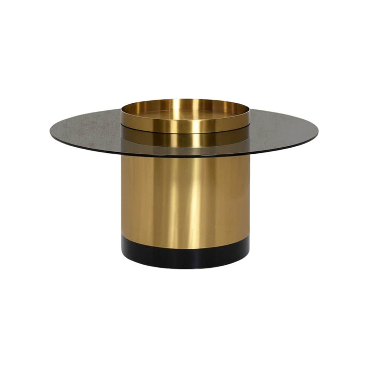 Front view of tempered glass top table set – modern sleek design with clear glass surface and durable frame