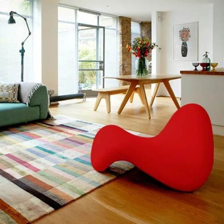 Tongue lounge chair in Australian living room highlighting modern design and vibrant style