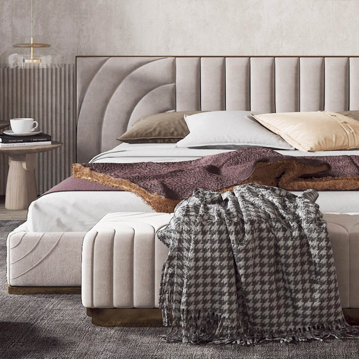 Valencia King Size Bed – Front View – Elegant Interior Design – Luxury Bedroom Furniture