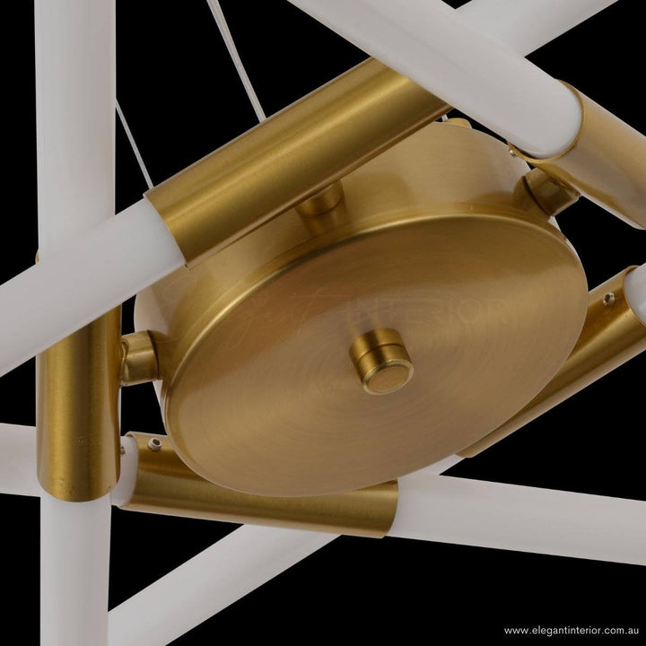 Bottom view of Venice luxury modern pendant light in elegant Australian interior – sleek and stylish design