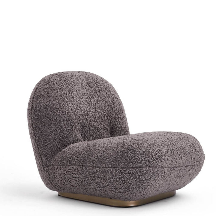 Side view of wool accent armchair in Australia showcasing cozy texture and stylish design