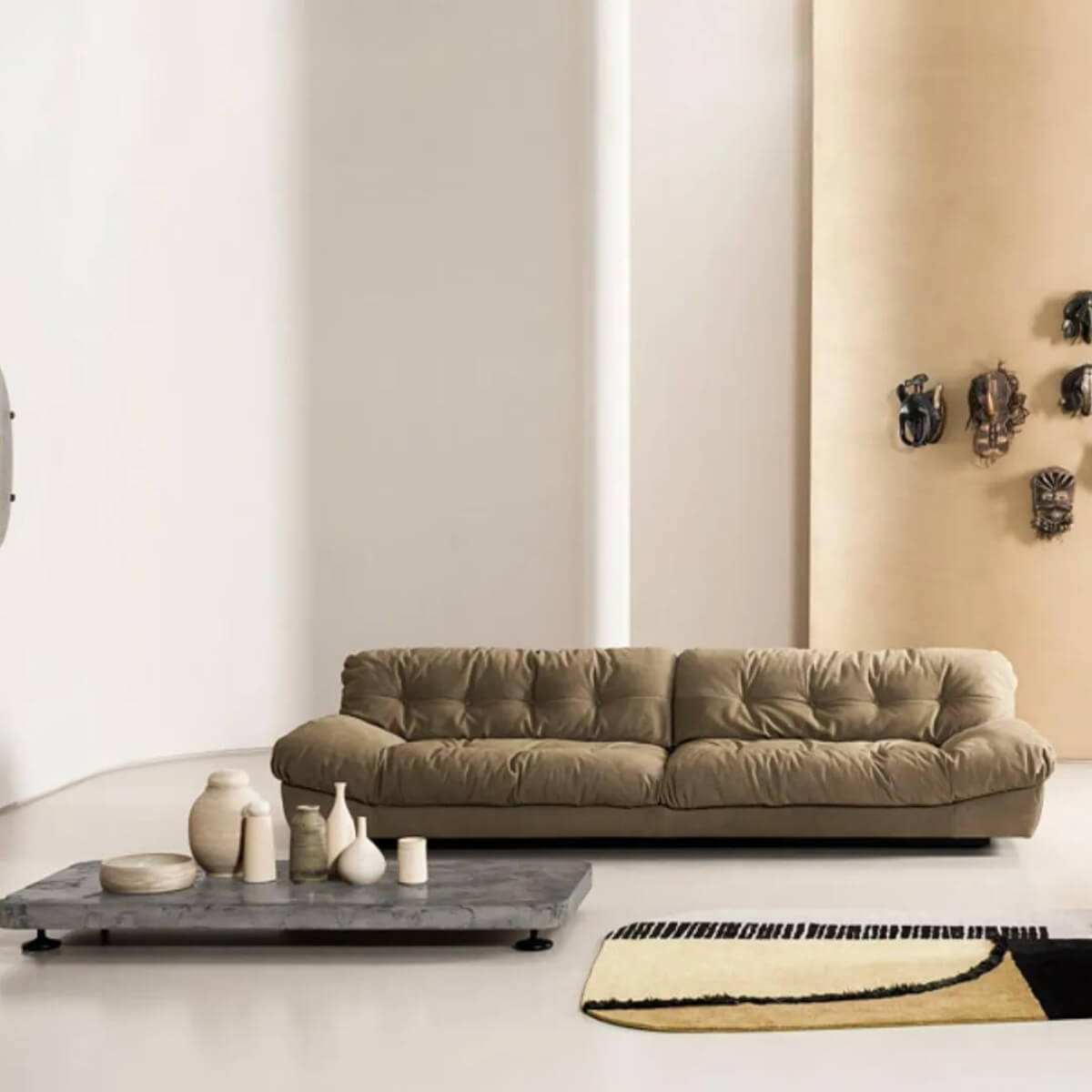 Anastasia premium leather 3-seater sofa in living room with elegant design and plush comfort