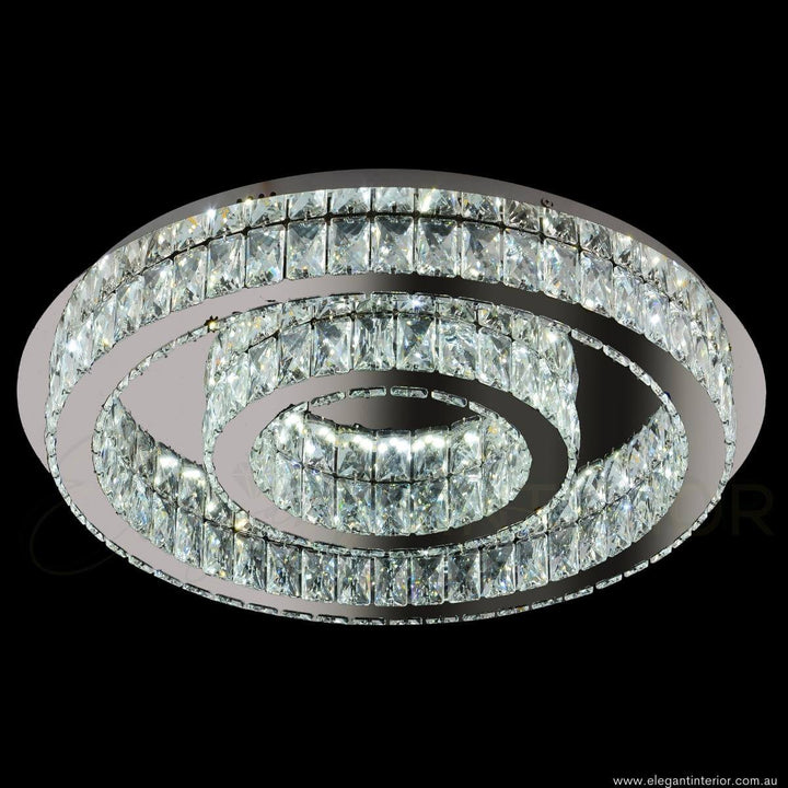 Aria LED chandelier by Lux Decor Australia, elegant front view highlighting crystal design and gold finish