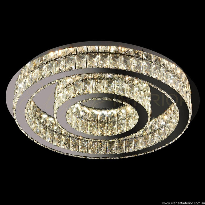 Aria LED chandelier by Lux Decor Australia, elegant front view highlighting crystal design and gold finish