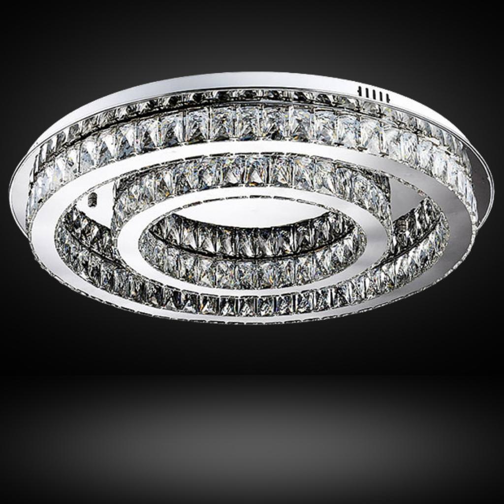 Jennifer large LED ceiling light installed in a modern living room – sleek flush-mount fixture with bright, energy-efficient illumination.